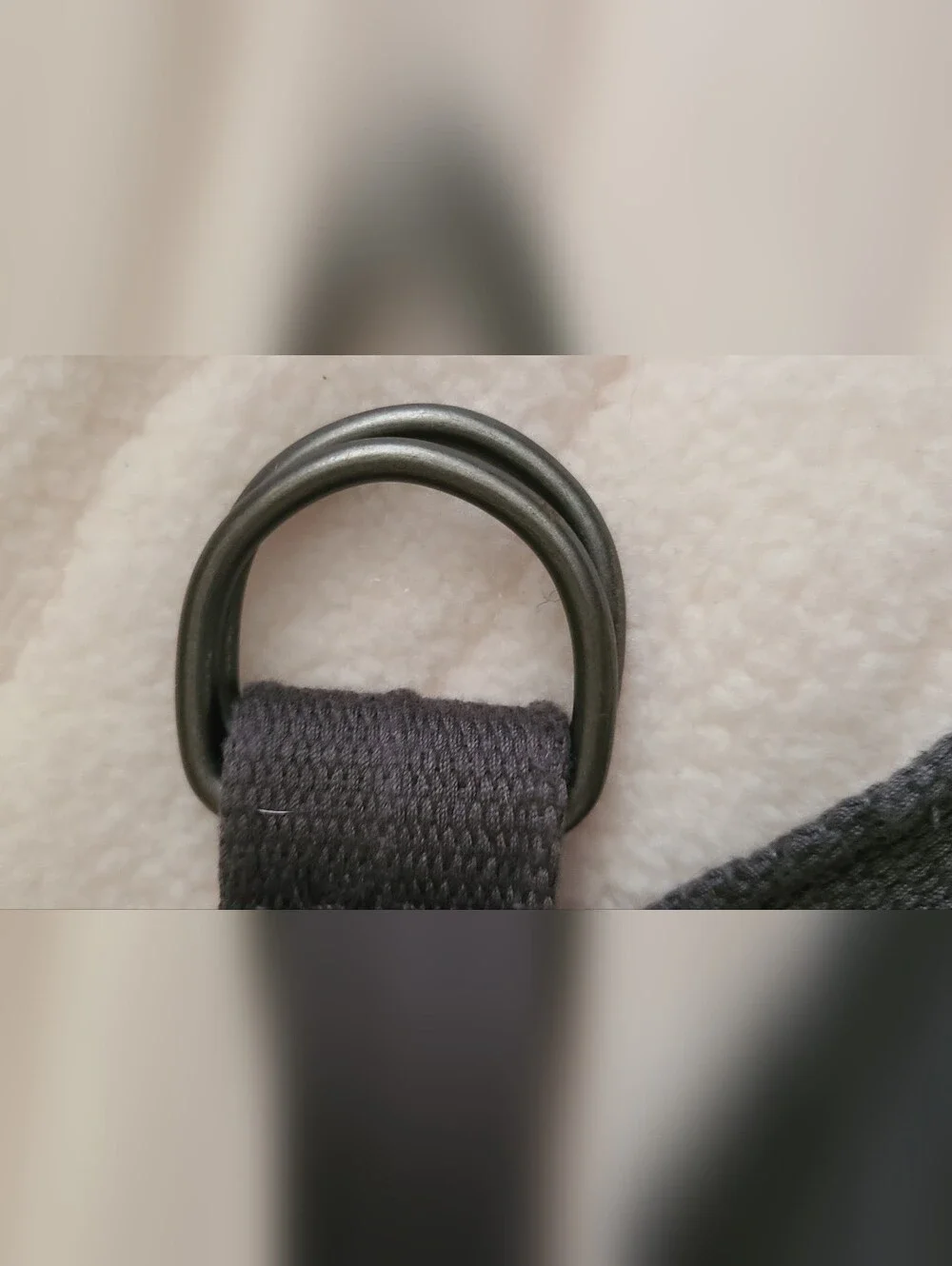 Men's (Unisex) Simple Dark Gray Double-Ring Fabric Belt